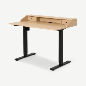Lawford Height-Adjustable Desk, Oak