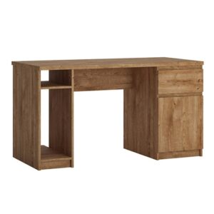 Felton Wooden Laptop Desk With 1 Door 1 Drawer In Oak