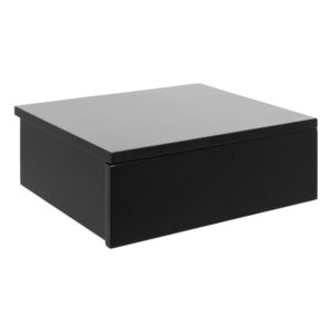 Aviana Wall Hung Wooden Bedside Cabinet With 1 Drawer In Black