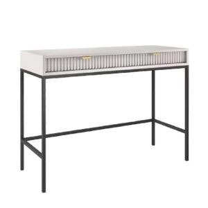 Napa Wooden Laptop Desk With 2 Drawers In Matt Grey