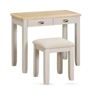 Waldorf Wooden Dressing Table With Stool In Oak And White