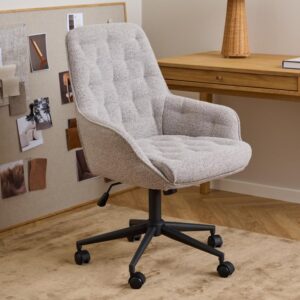 Elmont Fabric Home And Office Chair In Beige