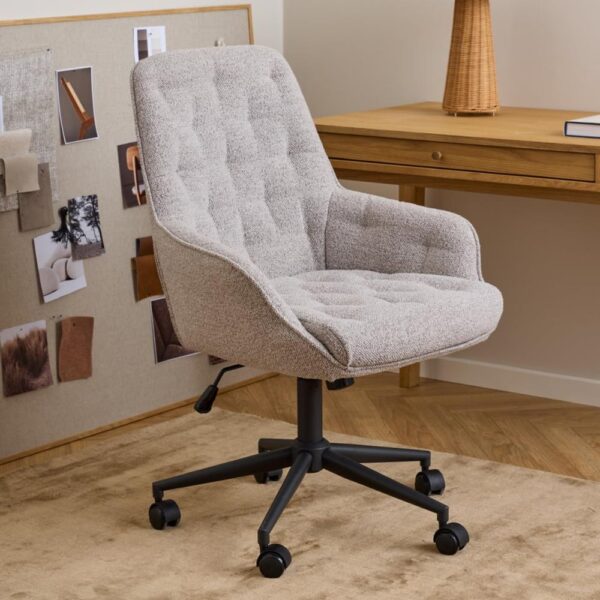 Elmont Fabric Home And Office Chair In Beige