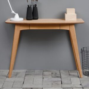 Wabeno Wooden Laptop Desk With 1 Drawer In Matt Oak