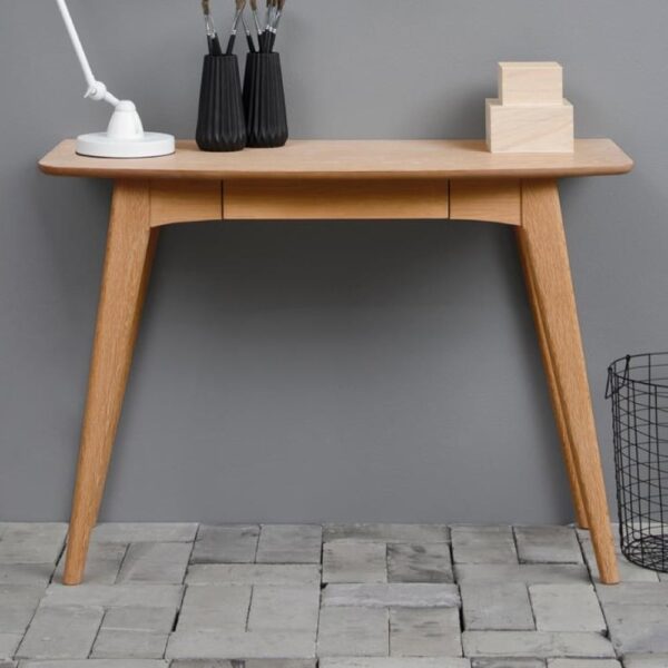 Wabeno Wooden Laptop Desk With 1 Drawer In Matt Oak