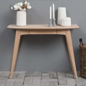 Wabeno Wooden Laptop Desk With 1 Drawer In White Oak